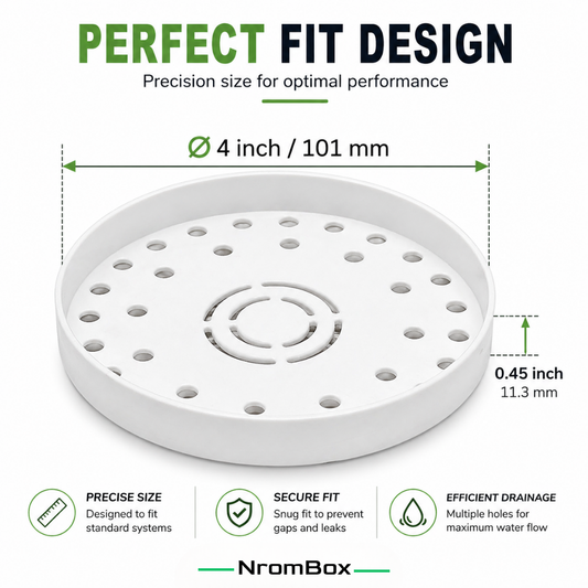 Hydroponic Drain Cap for 4” PVC Vertical Tower
