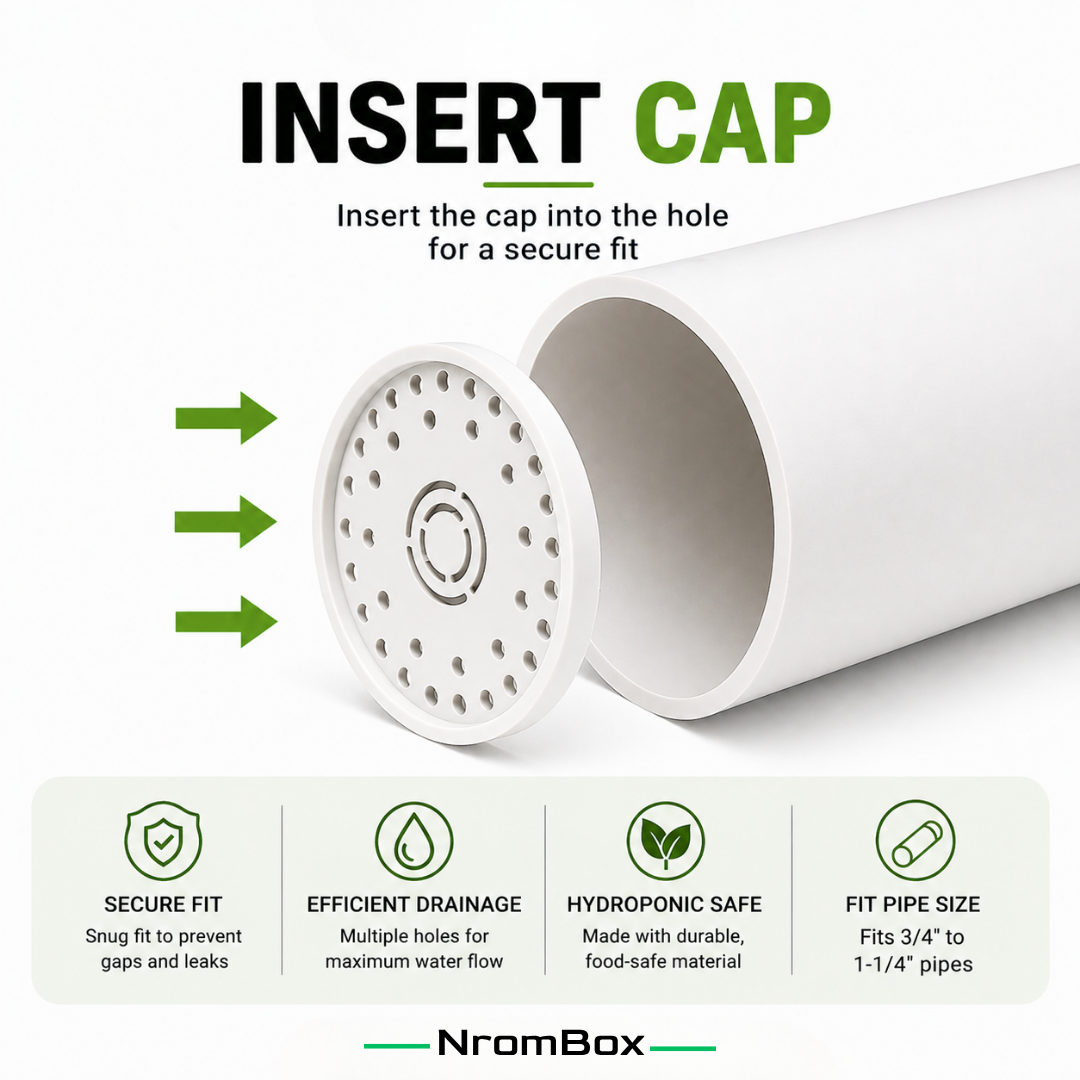 Hydroponic Drain Cap for 4” PVC Vertical Tower